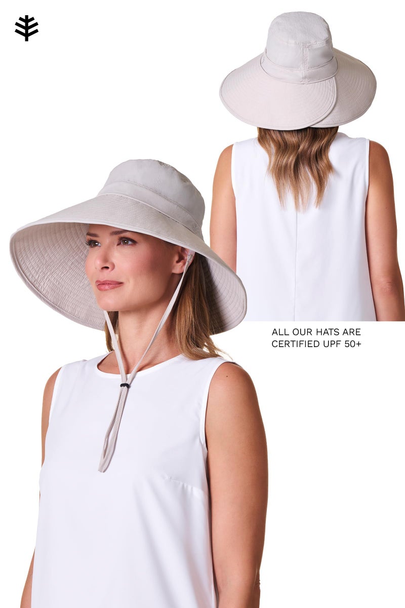 Coolibar Women's Travel Hat - UPF 50+ Sun Protection - CYD in Sand - Image 4